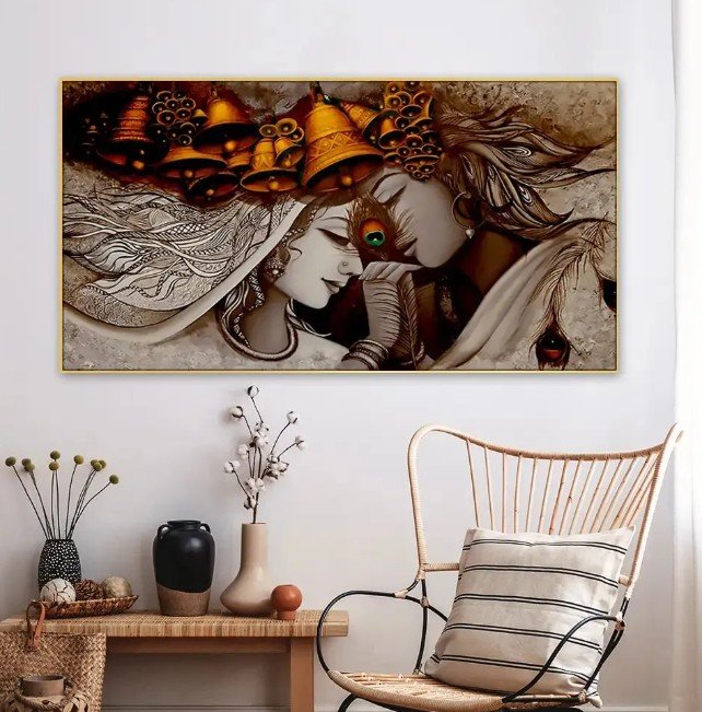 Krishna Painting Trends: Radha Krishna Canvas Painting & Wall Painting Design by WallMantra